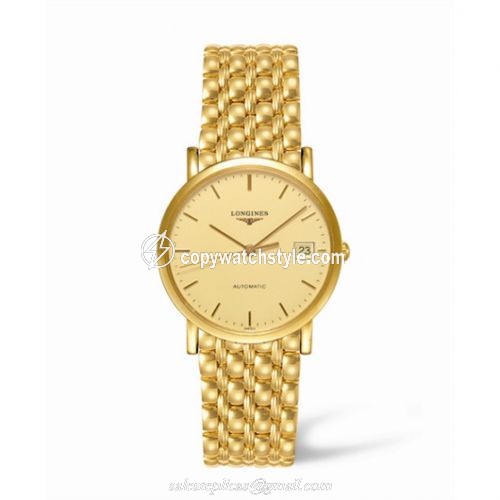 Longines Presence 34.5 Automatic Gold L4.778.6.32.6 Longines Presence 34.5 Automatic Gold L4.778.6.32.6