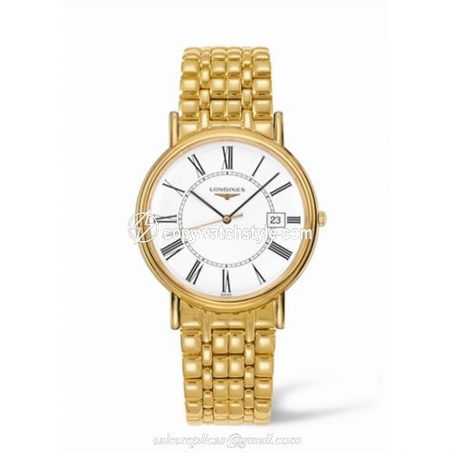 Longines Presence 38.5 Quartz Yellow Roman Bracelet L4.790.2.11.8 Longines Presence 38.5 Quartz Yellow Roman Bracelet L4.790.2.11.8