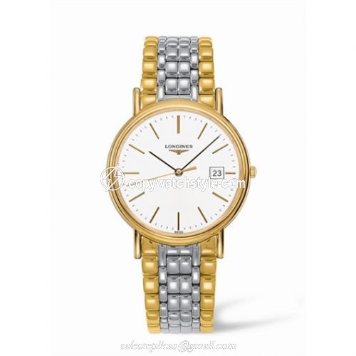 Longines Presence 38.5 Quartz Yellow Stick Bracelet Two Tone L4.790.2.12.7 Longines Presence 38.5 Quartz Yellow Stick Bracelet Two Tone L4.790.2.12.7