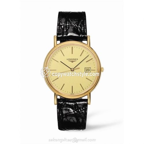 Longines Presence 38.5 Quartz Yellow Stick Yellow L4.790.2.32.2 Longines Presence 38.5 Quartz Yellow Stick Yellow L4.790.2.32.2