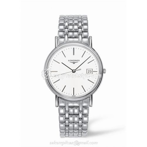 Longines Presence 38.5 Quartz Stainless Steel Stick Bracelet L4.790.4.12.6 Longines Presence 38.5 Quartz Stainless Steel Stick Bracelet L4.790.4.12.6