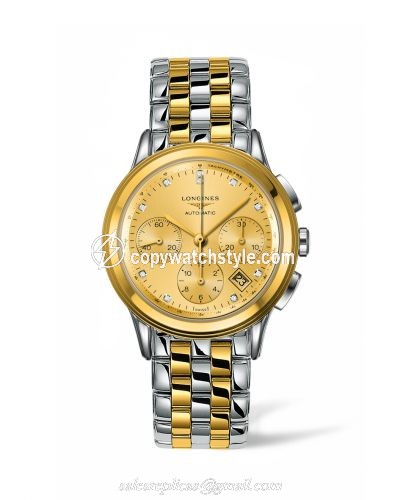 Longines Flagship Chronograph Two Tone Diamond L4.803.3.37.7 Longines Flagship Chronograph Two Tone Diamond L4.803.3.37.7