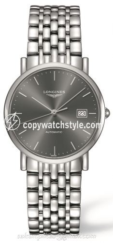 Longines Elegant Collection 34.5 Automatic Stainless Steel / Grey / bracelet L4.809.4.72.6 Longines Elegant Collection 34.5 Automatic Stainless Steel / Grey / bracelet L4.809.4.72.6