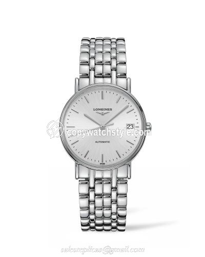 Longines Presence Automatic 34.5mm Stainless Steel / Silver / Bracelet L4.821.4.72.6