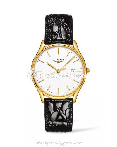 Longines Lyre Quartz 38.5mm PVD Gold / White L4.859.2.12.2 Longines Lyre Quartz 38.5mm PVD Gold / White L4.859.2.12.2