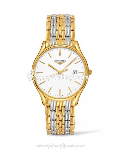 Longines Lyre Quartz 38.5mm Two Tone / White L4.859.2.12.7