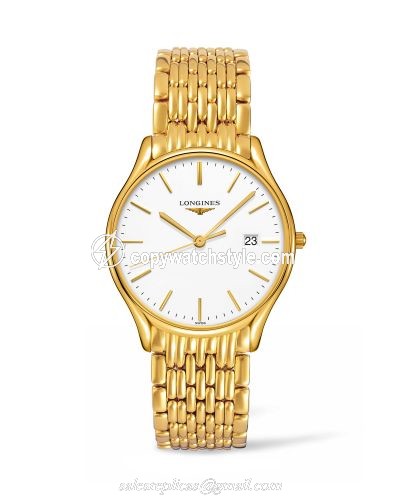 Longines Lyre Quartz 38.5mm PVD Gold / White / Bracelet L4.859.2.12.8 Longines Lyre Quartz 38.5mm PVD Gold / White / Bracelet L4.859.2.12.8