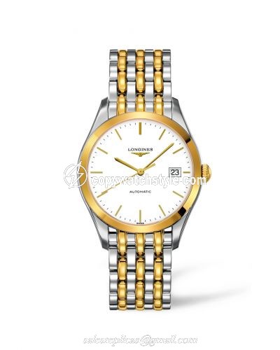 Longines La Grande Classique Automatic 36 Stainless Steel / Yellow Gold PVD / White L4.898.3.12.7 Longines La Grande Classique Automatic 36 Stainless Steel / Yellow Gold PVD / White L4.898.3.12.7