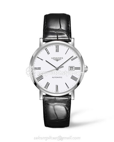 Longines Elegant Collection Automatic 39 Stainless Steel / White / Strap L4.910.4.11.2