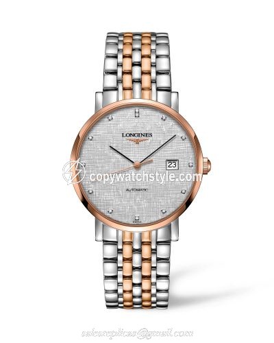 Longines Elegant Collection Automatic 9 Stainless Steel / Red Gold / Silver L4.910.5.77.7