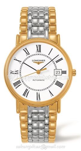 Longines Presence 38.5 Automatic Yellow Gold PVD / White / Bracelet L4.921.2.11.7 Longines Presence 38.5 Automatic Yellow Gold PVD / White / Bracelet L4.921.2.11.7