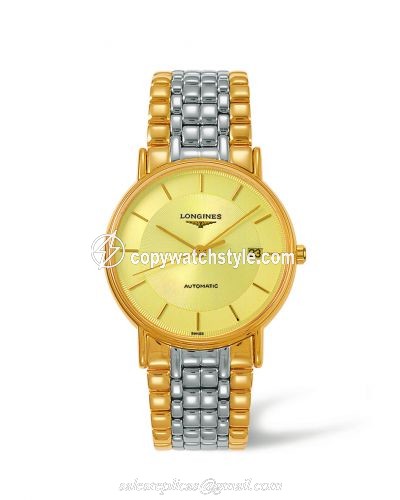 Longines Presence 38.5 Automatic Yellow Gold PVD / Champagne / Bracelet L4.921.2.42.7 Longines Presence 38.5 Automatic Yellow Gold PVD / Champagne / Bracelet L4.921.2.42.7