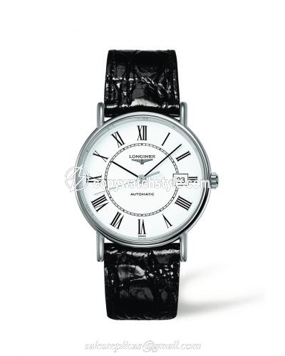 Longines Presence 38.5 Automatic Stainless Steel / White / Strap L4.921.4.11.2 Longines Presence 38.5 Automatic Stainless Steel / White / Strap L4.921.4.11.2