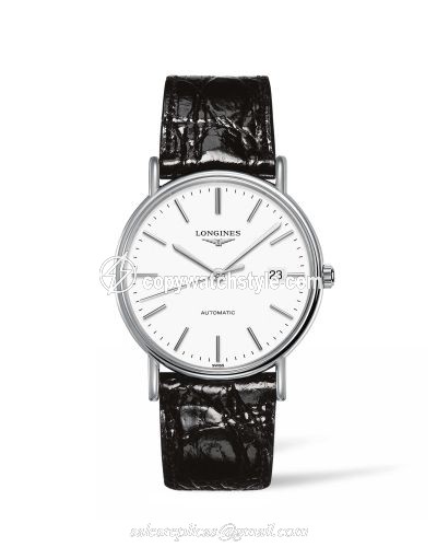 Longines Presence 38.5 Automatic Stainless Steel / White / Strap L4.921.4.12.2 Longines Presence 38.5 Automatic Stainless Steel / White / Strap L4.921.4.12.2