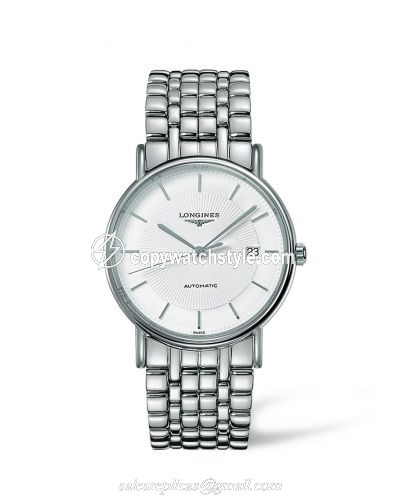 Longines Presence 38.5 Automatic Stainless Steel / White / Bracelet L4.921.4.18.6 Longines Presence 38.5 Automatic Stainless Steel / White / Bracelet L4.921.4.18.6