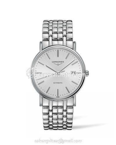Longines Presence 38.5 Automatic Stainless Steel / Silver / Bracelet L4.921.4.72.6 Longines Presence 38.5 Automatic Stainless Steel / Silver / Bracelet L4.921.4.72.6