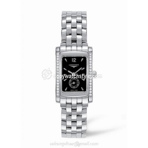 Longines DolceVita 20 Quartz Stainless Steel Diamond Black L5.155.0.76.6 Longines DolceVita 20 Quartz Stainless Steel Diamond Black L5.155.0.76.6