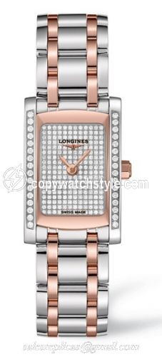 Longines DolceVita 20 Quartz Two Tone Pink Diamond L5.155.5.00.7 Longines DolceVita 20 Quartz Two Tone Pink Diamond L5.155.5.00.7