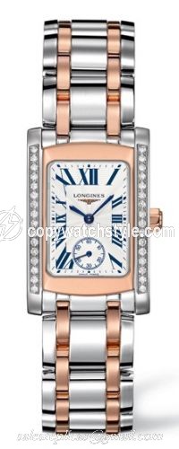 Longines DolceVita 20 Quartz Two Tone Pink Diamond L5.155.5.79.7 Longines DolceVita 20 Quartz Two Tone Pink Diamond L5.155.5.79.7