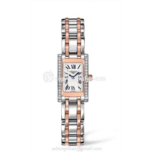 Longines DolceVita 16 Quartz Two Tone Pink Diamond L5.158.5.79.7 Longines DolceVita 16 Quartz Two Tone Pink Diamond L5.158.5.79.7
