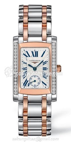 Longines DolceVita 22 Quartz Two Tone Pink Diamond L5.502.5.79.7 Longines DolceVita 22 Quartz Two Tone Pink Diamond L5.502.5.79.7