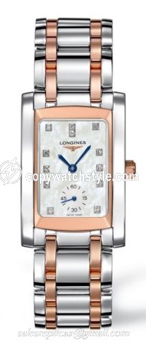 Longines DolceVita 22 Quartz Two Tone Pink L5.502.5.88.7 Longines DolceVita 22 Quartz Two Tone Pink L5.502.5.88.7