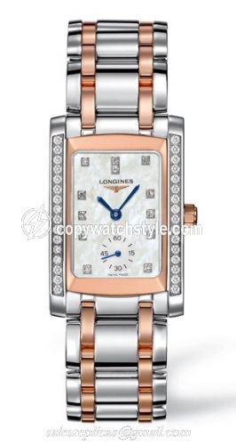 Longines DolceVita 22 Quartz Two Tone Pink Diamond L5.502.5.89.7 Longines DolceVita 22 Quartz Two Tone Pink Diamond L5.502.5.89.7