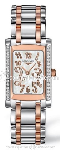 Longines DolceVita 22 Quartz Two Tone Pink Diamond L5.502.5.99.7 Longines DolceVita 22 Quartz Two Tone Pink Diamond L5.502.5.99.7