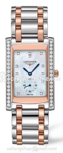 Longines DolceVita 22 Quartz Two Tone Pink Diamond L5.655.5.89.7 Longines DolceVita 22 Quartz Two Tone Pink Diamond L5.655.5.89.7