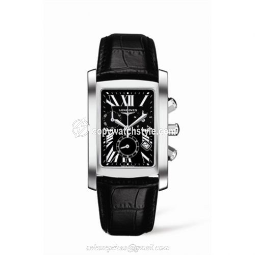 Longines DolceVita 30 Quartz Chronograph Stainless Steel Black L5.680.4.79.3 Longines DolceVita 30 Quartz Chronograph Stainless Steel Black L5.680.4.79.3