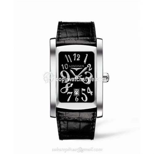 Longines DolceVita XL Stainless Steel Funky Black L5.686.4.57.2 Longines DolceVita XL Stainless Steel Funky Black L5.686.4.57.2