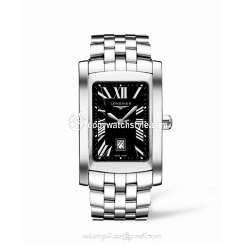 Longines DolceVita XL Stainless Steel Black Roman L5.686.4.79.6 Longines DolceVita XL Stainless Steel Black Roman L5.686.4.79.6