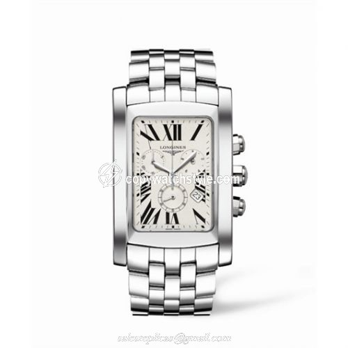 Longines DolceVita XL Chronograph Stainless Steel Roman L5.687.4.71.6 Longines DolceVita XL Chronograph Stainless Steel Roman L5.687.4.71.6