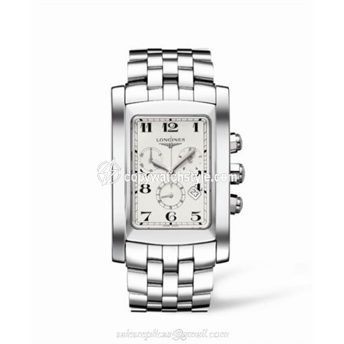 Longines DolceVita XL Chronograph Stainless Steel Arabic L5.687.4.73.6 Longines DolceVita XL Chronograph Stainless Steel Arabic L5.687.4.73.6