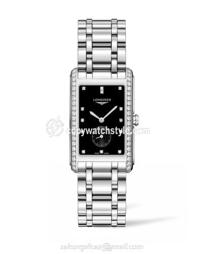 Longines DolceVita 25.8 Quartz Stainless Steel / Diamond / Black / Bracelet L5.755.0.57.6