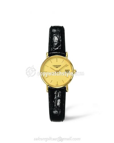 Longines Presence 23.5 Quartz Gold Yellow Stick L7.490.6.32.0