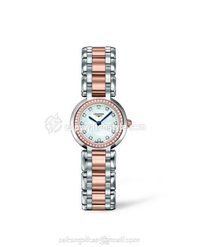 Longines PrimaLuna Quartz 23 Two Tone Pink Diamond MOP L8.109.5.89.6