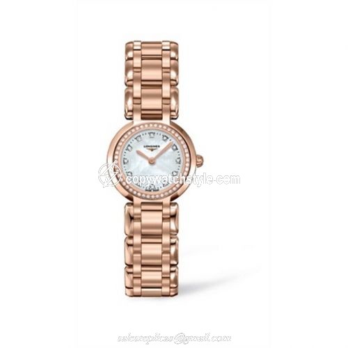 Longines PrimaLuna Quartz 23 Pink Gold Diamond MOP L8.109.9.87.6