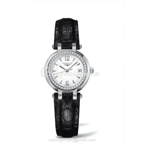 Longines PrimaLuna Quartz 26.5 Leather Diamond Arabic L8.110.0.16.2