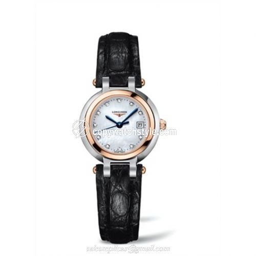 Longines PrimaLuna Quartz 26.5 Two Tone Pink Leather MOP L8.110.5.87.2