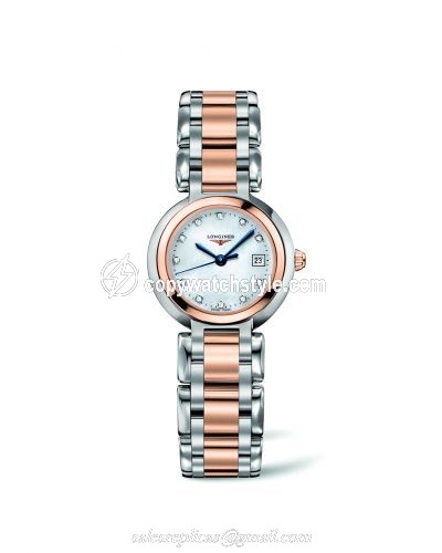 Longines PrimaLuna Quartz 26.5 Two Tone Pink MOP L8.110.5.87.6 Longines PrimaLuna Quartz 26.5 Two Tone Pink MOP L8.110.5.87.6