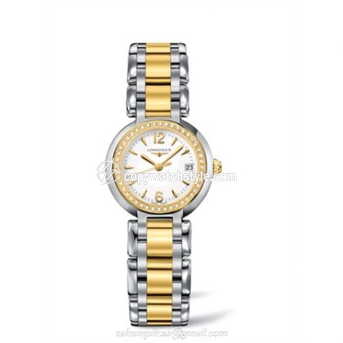 Longines PrimaLuna Quartz 26.5 Two Tone Diamond Arabic L8.110.5.94.6 Longines PrimaLuna Quartz 26.5 Two Tone Diamond Arabic L8.110.5.94.6
