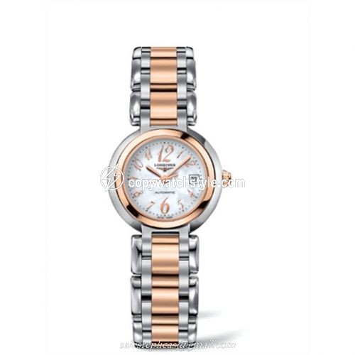 Longines PrimaLuna Automatic 26.5 Two Tone Pink Funky MOP L8.111.5.83.6