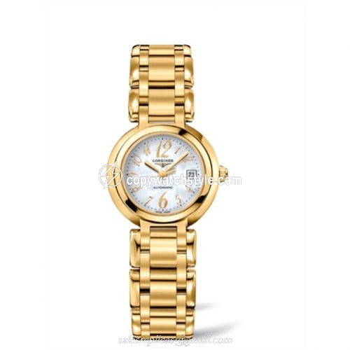 Longines PrimaLuna Automatic 26.5 Yellow Gold Funky MOP L8.111.6.83.6 Longines PrimaLuna Automatic 26.5 Yellow Gold Funky MOP L8.111.6.83.6