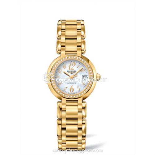 Longines PrimaLuna Automatic 26.5 Yellow Gold Diamond Funky MOP L8.111.7.83.6 Longines PrimaLuna Automatic 26.5 Yellow Gold Diamond Funky MOP L8.111.7.83.6