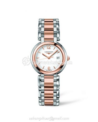 Longines PrimaLuna Quartz 30 Two Tone Pink Arabic L8.112.5.16.6