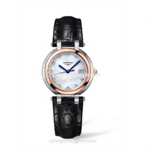 Longines PrimaLuna Quartz 30 Two Tone Pink Leather MOP L8.112.5.87.2