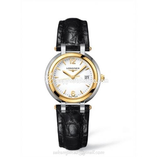 Longines PrimaLuna Quartz 30 Two Tone Leather Arabic L8.112.5.90.2 Longines PrimaLuna Quartz 30 Two Tone Leather Arabic L8.112.5.90.2