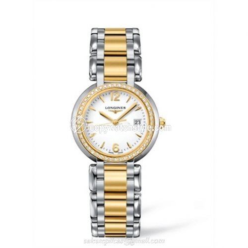 Longines PrimaLuna Quartz 30 Two Tone Diamond Arabic L8.112.5.94.6 Longines PrimaLuna Quartz 30 Two Tone Diamond Arabic L8.112.5.94.6