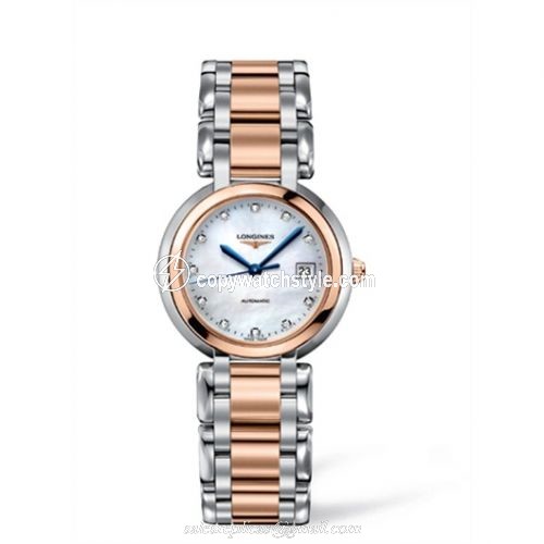 Longines PrimaLuna Automatic 30 Two Tone Pink MOP L8.113.5.87.6